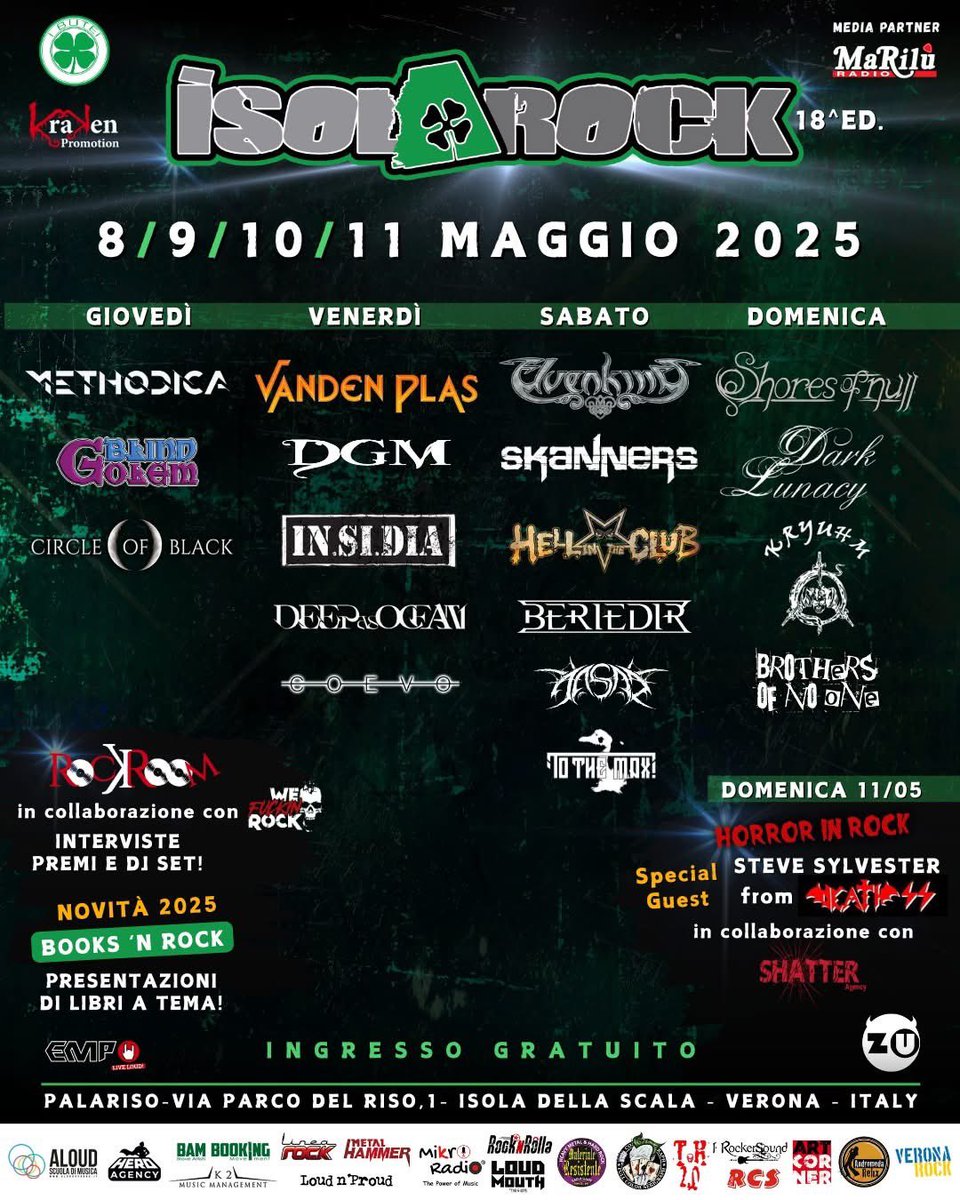 Una line-up che parla da sola, ci vediamo il 9 Maggio a Isola Rock!🔥
