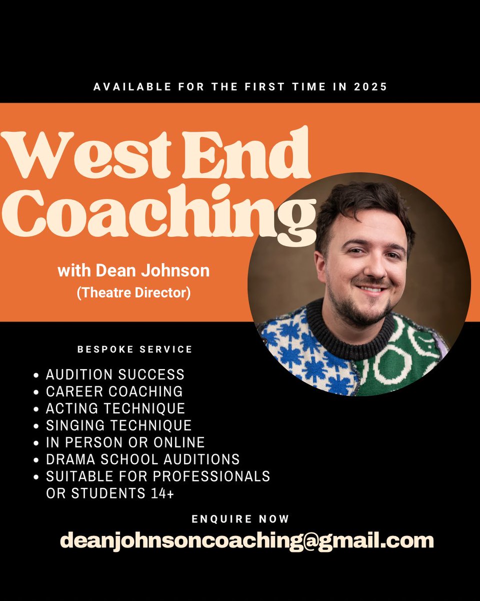 BIG NEWS!

For the first time in 2025 I’m opening up my 1-1 coaching service for performers.

I love helping people achieve goals, whether through technical support or career coaching. I offer a completely bespoke service based on the needs of each client.

See below for more: