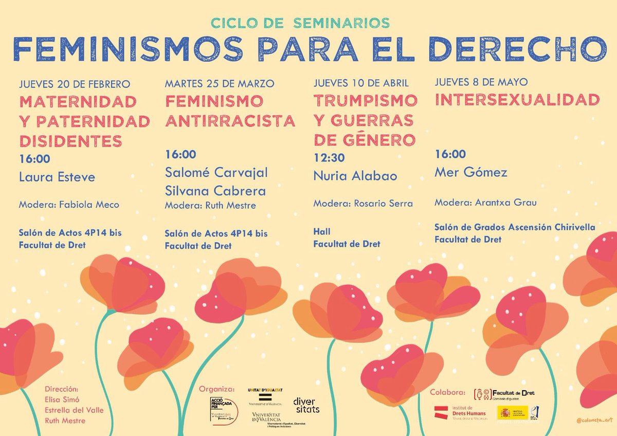 Elisa Simó (@_violetteelisa) on Twitter photo ❤️🔥 MAÑANA ❤️🔥
Nos acompañará <a href="/nu_alabao/">Nuria Alabao ⭐️</a> para hablar de extremas derechas y feminismos.
En la <a href="/DretUV/">Facultat de Dret UVEG</a> junto a Rosario Serra.
También a través de zoom: uv-es.zoom.us/j/93324883698?… ❤️🔥 MAÑANA ❤️🔥
Nos acompañará <a href="/nu_alabao/">Nuria Alabao ⭐️</a> para hablar de extremas derechas y feminismos.
En la <a href="/DretUV/">Facultat de Dret UVEG</a> junto a Rosario Serra.
También a través de zoom: uv-es.zoom.us/j/93324883698?…