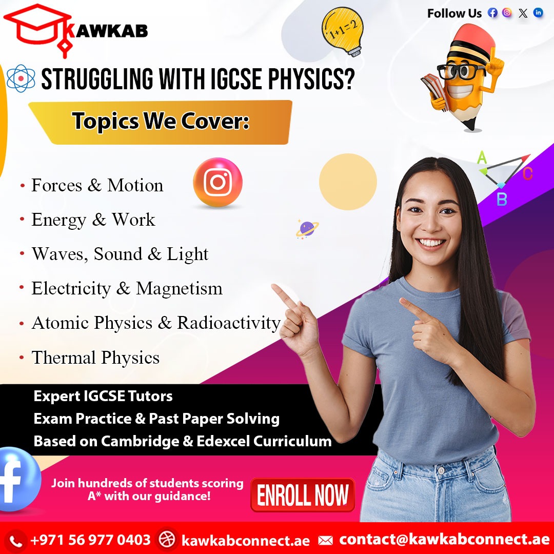 kawkabclasses's tweet image. Book your free trial - kawkabconnect.ae
Contact with us - +971569770403
#IGCSEPhysics #PhysicsHelp #StudentSupport #IGCSETips #PhysicsMadeEasy #StudySmart #ExamSuccess #StrugglingNoMore #IGCSEJourney #ScienceSupport