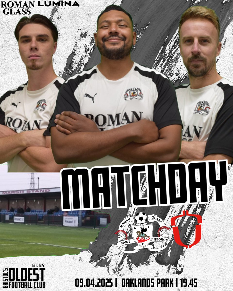 Roman Glass St. George ๐๐ช๐ด๓ ง๓ ข๓ ฅ๓ ฎ๓ ง๓ ฟ (@romanglassfc) on Twitter photo ๐๐๐๐๐๐๐๐
And the grandest affair awaits at Oaklands Park as we lock horns with Hartpury University this evening.
๐ @HartpuryUniFC
๐ @hellenicleague
โฐ 19.45 KO
๐ Oaklandโs Park, BS32 4AG
๐ท ยฃ8, ยฃ5, U12 Free
<a href="/bsoccerworld/">Bristol Soccerworld</a> <a href="/swsportsnews/">South West Sports News</a>
#UPTHEGLASS | #RGSGHUFC ๐๐๐๐๐๐๐๐
And the grandest affair awaits at Oaklands Park as we lock horns with Hartpury University this evening.
๐ @HartpuryUniFC
๐ @hellenicleague
โฐ 19.45 KO
๐ Oaklandโs Park, BS32 4AG
๐ท ยฃ8, ยฃ5, U12 Free
<a href="/bsoccerworld/">Bristol Soccerworld</a> <a href="/swsportsnews/">South West Sports News</a>
#UPTHEGLASS | #RGSGHUFC