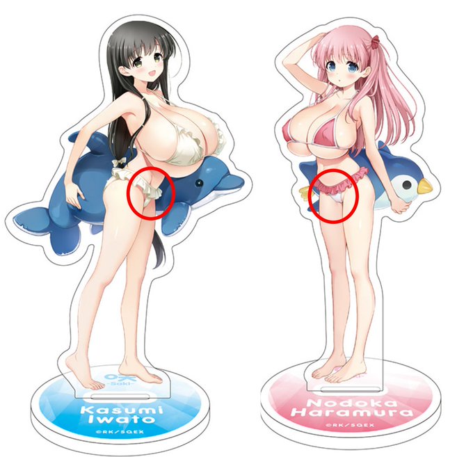 原村和と石戸霞の最新水着イラストは、デカ乳はもちろん鼠径部丸出しの水着も見どころ 