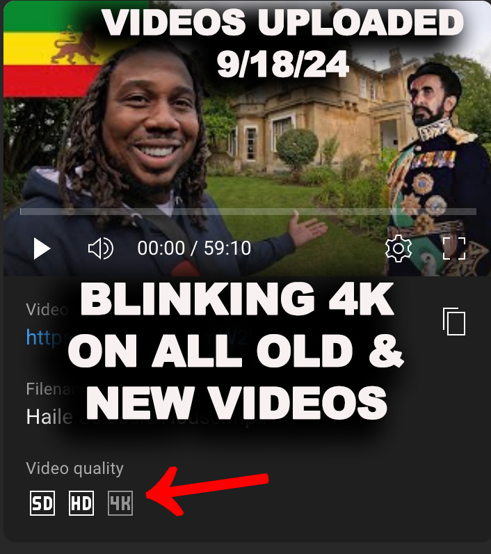 ACEDTVL's tweet photo. @TeamYouTube @nealmohan I’ve noticed an issue with my 4K uploads that affects both new videos and older ones. In Video Analytics, there are three indicators labeled SD, HD, and 4K. While the SD and HD indicators show as “complete” when hovered over, the 4K indicator continuously blinks, as if it’s still processing or loading. This behavior persists even on 4k videos uploaded years ago that should have finished processing long ago. I’m wondering if this indicates a potential bug in the system.