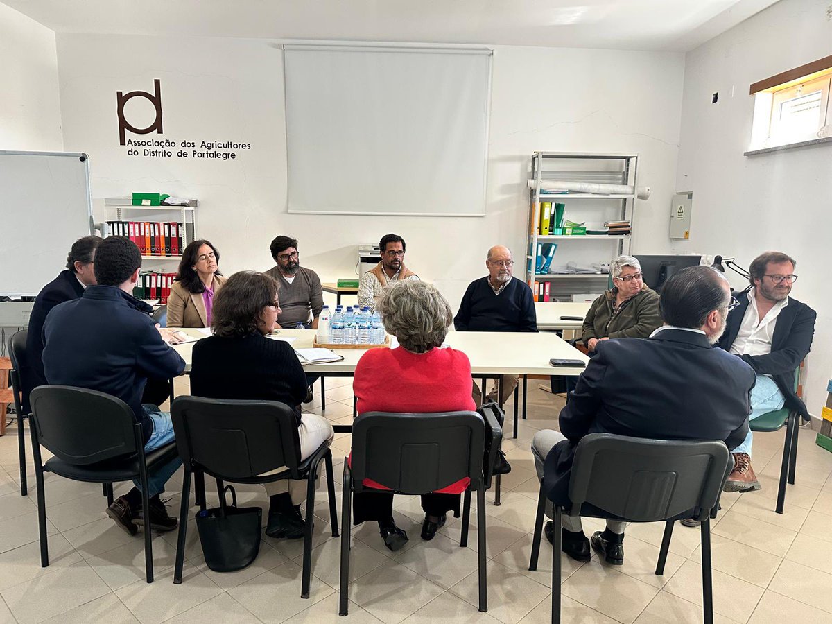 CPD_PSD_PTG's tweet photo. A AD – Coligação PSD/CDS Portalegre reuniu-se, esta segunda-feira, com a direção da Associação dos Agricultores do Distrito de Portalegre (AADP) para ouvir as preocupações do setor agrícola na região. 🌾

#Legislativas2025 #CastroAlmeida #Portalegre #AD #PortugalNãopodeParar https://t.co/634VoxXOWk