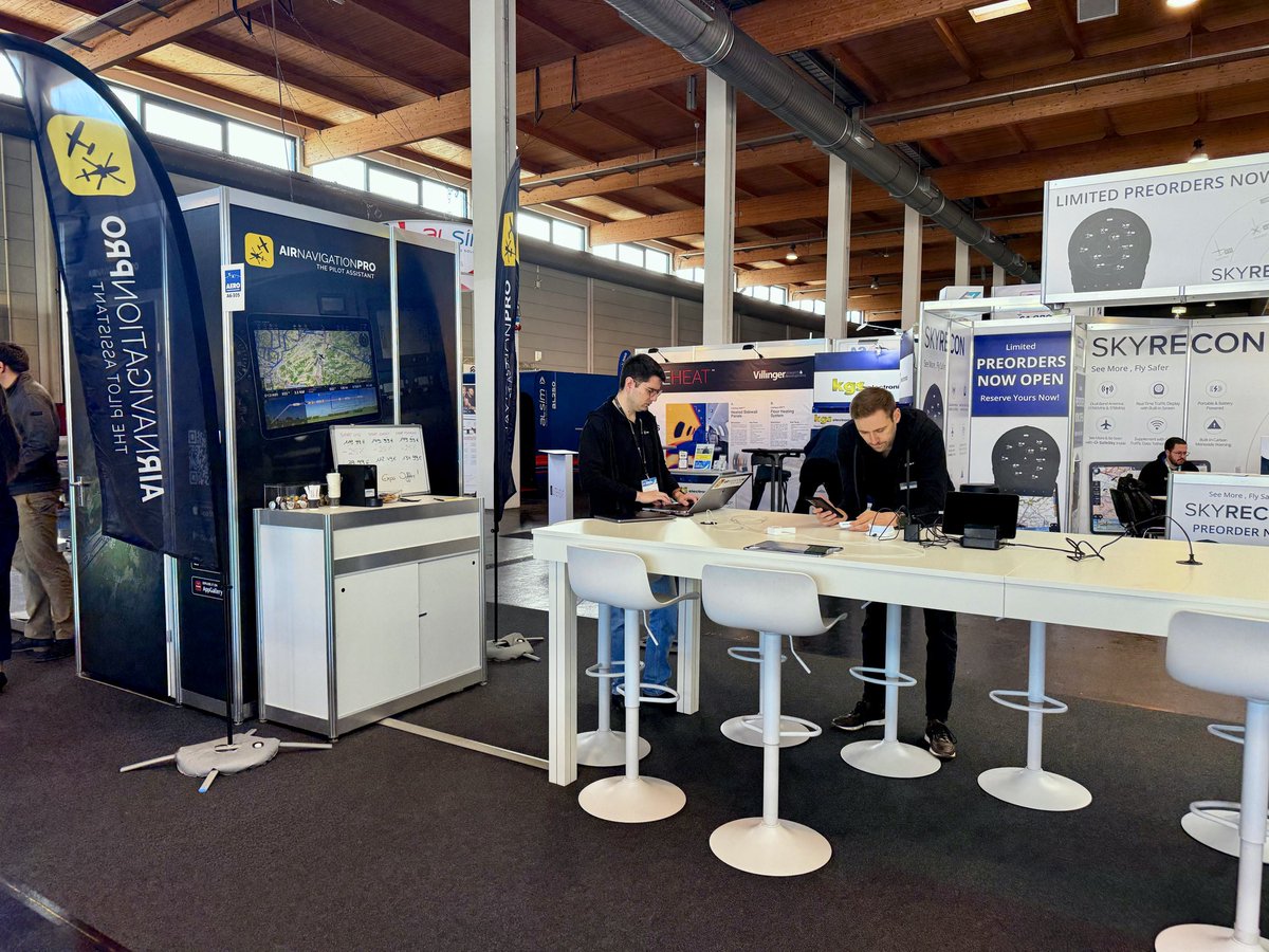 AirNavPro's tweet image. 📍 We’re all set at #aerofriedrichshafen! The booth is ready, the team is here and we’re excited to welcome you! Come visit us at booth A6-305. We’re here to talk innovation, share our latest updates, and hear from YOU. Let the show begin! 🎉 #generalaviation #airshow
