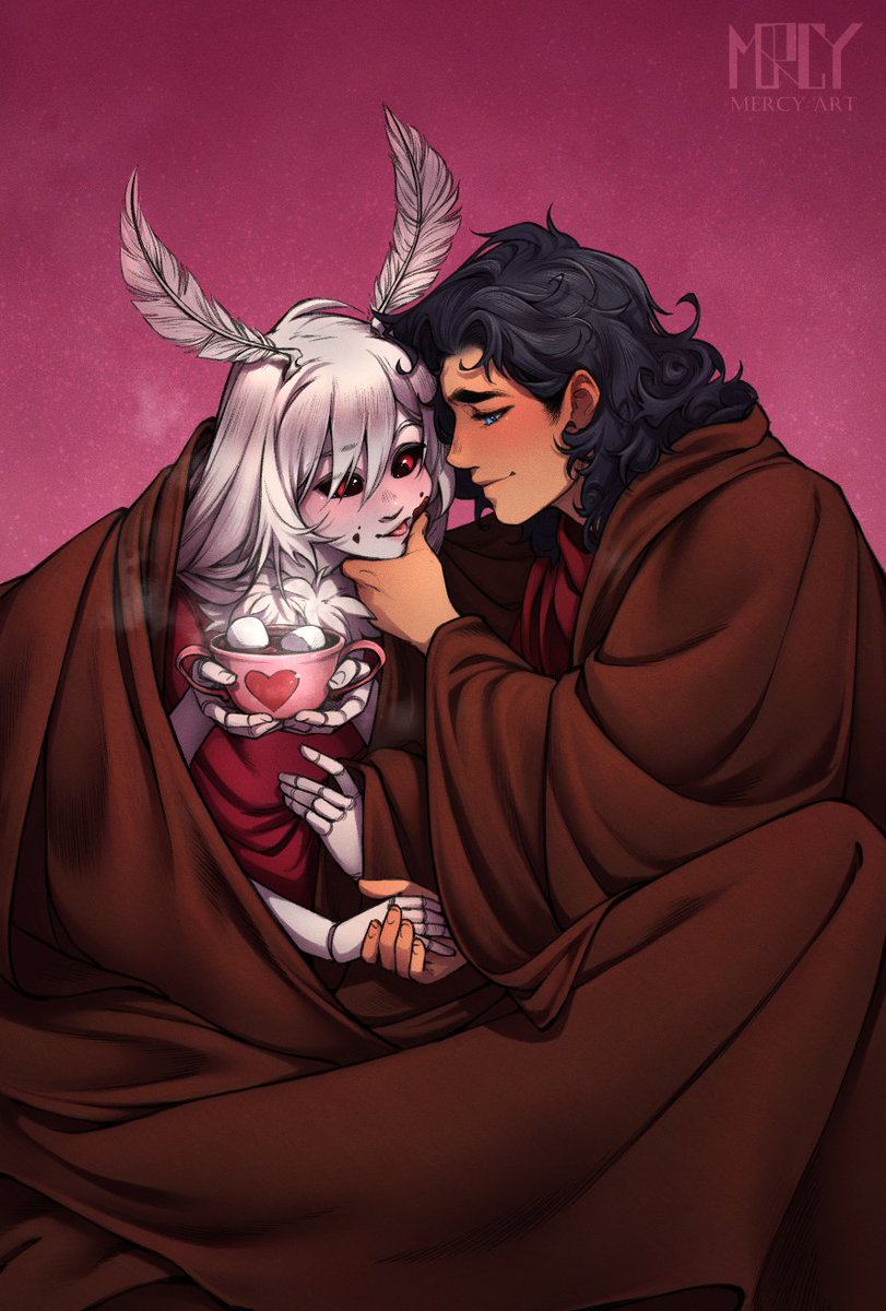 One could say she's a chocolate fiend, but really she's just a bean with wings!