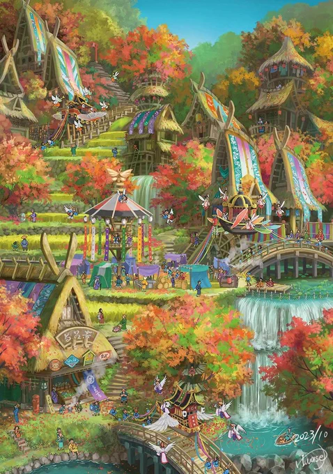 Hello #PortfolioDay ! I'm Yuko, an illustrator who draws tranquil landscapes. 