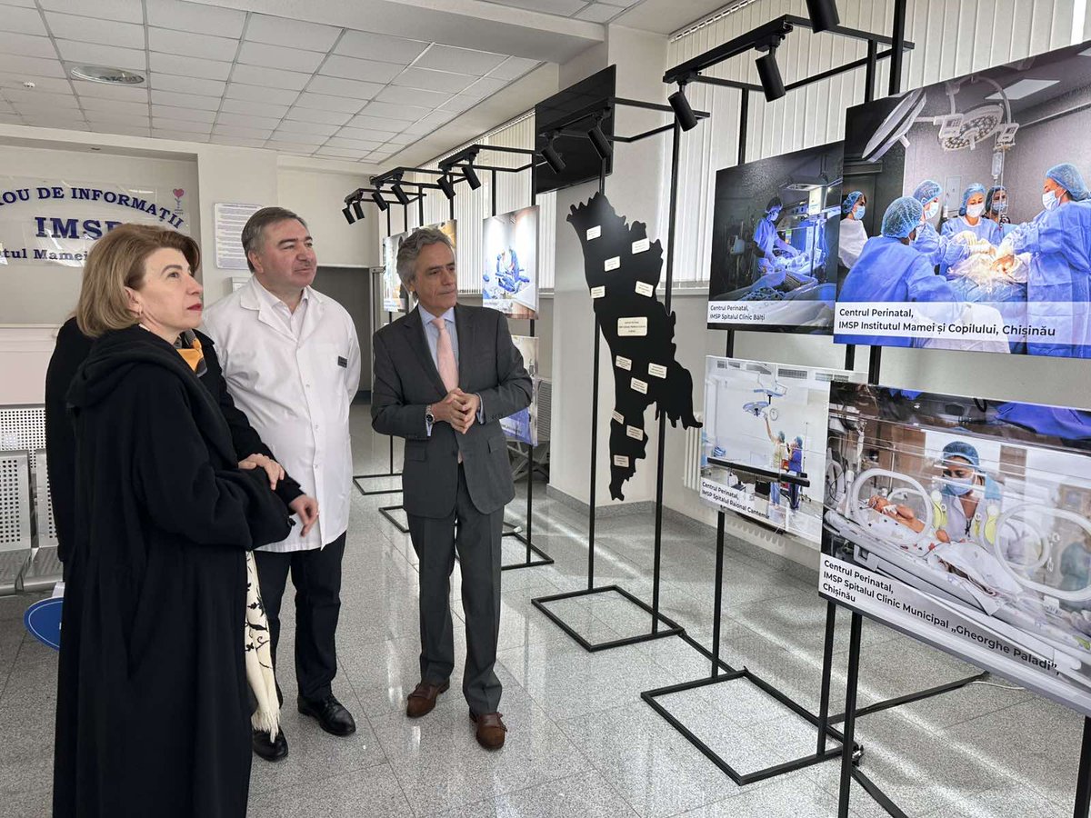 UNFPAMoldova's tweet photo. With @GreeceMFA support, @UNFPA continues to enhance obstetric emergency services, ensuring #SafeBirths in #Moldova🇲🇩.
🤝H.E. 🇬🇷 Ambassador @NikolasKrikos & @NersesyanKarina visited the Institute of Mother & Child, reflecting on future support for emergency & primary healthcare. https://t.co/WmxhollQnz