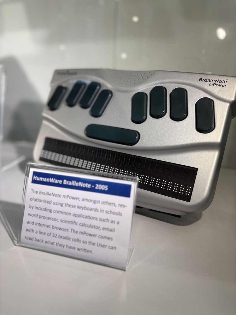 MuseumComputing's tweet photo. 💻✨ Braille computers are revolutionizing accessibility! Devices like the HumanWare BrailleNote and Robotron Eureka A4 make it easier for visually impaired individuals to read, write, and navigate the digital world. #BrailleTech #Accessibility https://t.co/XKuAXwL6wE