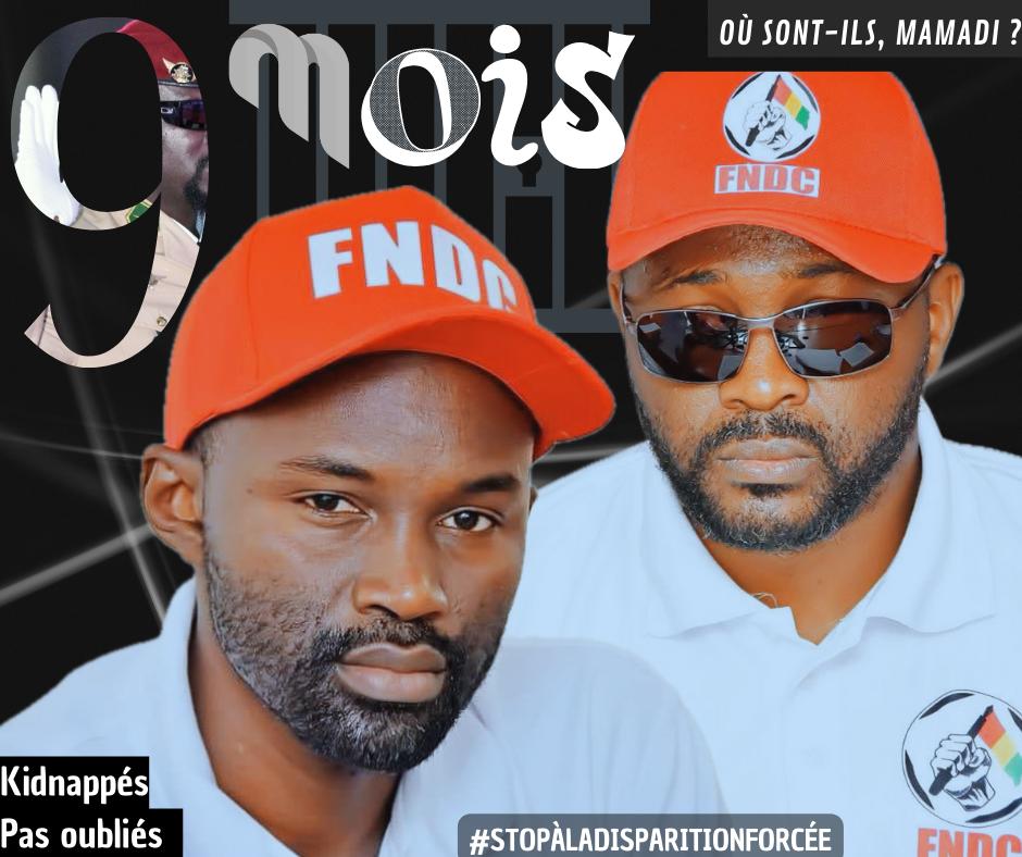 DialloIbrem's tweet photo. 9 juillet 2024 - 9 Avril 2025, cela fait  9 mois qu'ils sont victimes de disparitions forcées.
#FreeFonike #FreeBillo https://t.co/iYXtpTXEYB