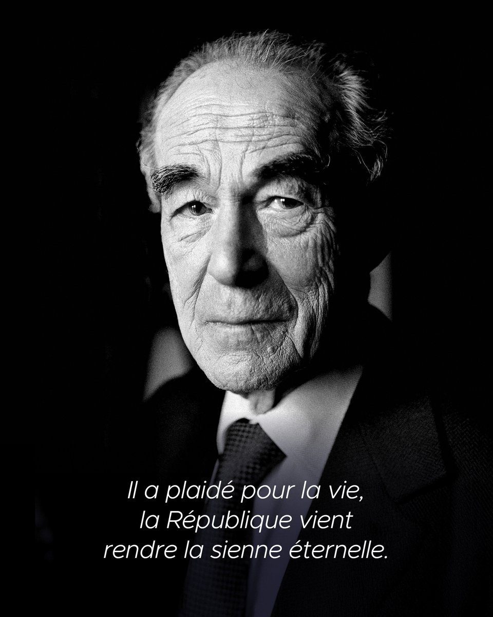Il a plaidé pour la vie, la République vient rendre la sienne éternelle.

Le chef de l’État, <a href="/EmmanuelMacron/">Emmanuel Macron</a>, a annoncé que Robert Badinter entrera au Panthéon le 9 octobre prochain, date anniversaire de la promulgation de la loi d’abolition de la peine de mort dont il est