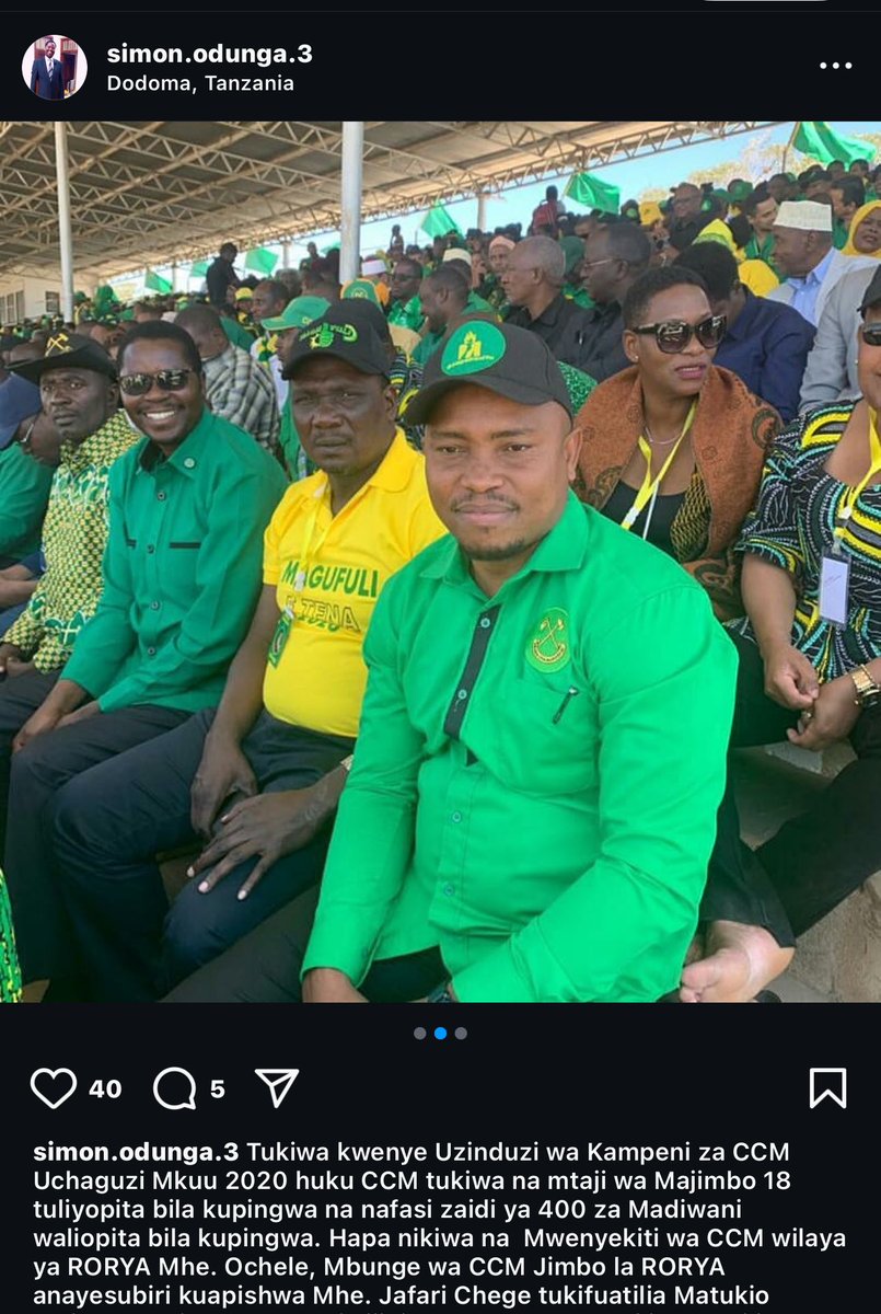 Sababu nyingine kwanini #noreformsnoelection

Oktoba 30, 2020 ni siku ya pili baada ya uchaguzi mkuu kumalizika ambao ulifanyika Oktoba 28, 2020. MaCCM bado yakawa na kiu kali ya damu ya watu.

Oktoba 30, 2020 Simon Odunga akiwa Mkuu wa Wilaya - Rorya alitoa amri kwa polisi mji