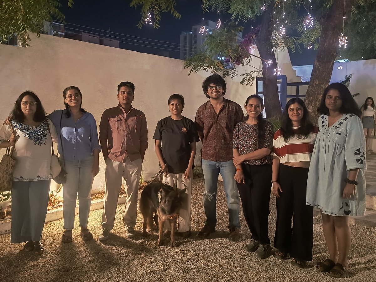 irnscv's tweet photo. A wholesome evening away from the lab! Team IRN shared laughter, food, and ice cream with Prof. Sharada and Bella. Moments like these fuel fresh starts. Already looking forward to the next one. #IRNLAB #LabBonding #Teamdinner#LabMoments https://t.co/GN5HZTNYc4