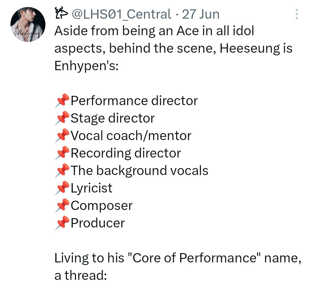 evaxxngels's tweet photo. THE LEE HEESEUNG is definitely the 4th gen ACE!!

• vocals - insane range &amp; control 
• dance - smooth, clean, powerful 
• stage presence - charismatic &amp; adaptable 
• visuals - undeniable 
• perfect pitch 
• leadership &amp; versatility - acts as the glue in performances. https://t.co/wFqFPlHauQ