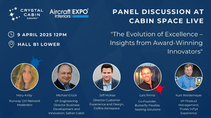 We’re no strangers to the CCAs: last year, our innovative galley waste disposal system, The CUBE, won an award in the Cabin Systems category. Michael Glück, VP Engineering, will be at ‘The Evolution of Excellence: Insights from Award-Winning Innovators’, 12pm in Hall B1 Lower.
