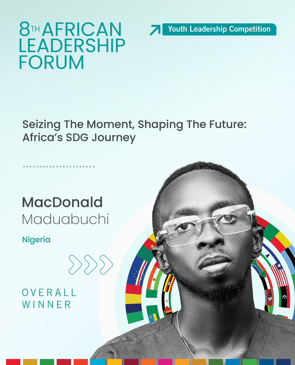 The 8th African Leadership Forum also featured the ceremony to honour the winners of Youth Leadership Competition 2025: 

1️⃣ Overall winner: MacDonald Maduabuchi (Nigeria)

2️⃣ First runner-up: Takudzwanashe Bvurire (Zimbabwe)

3️⃣ Second runner-up: Nantambi Bushirah (Uganda)

4️⃣