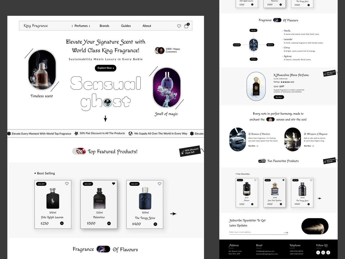 📷King Fragrance Perfume Landing Page UI Design Using Figma

Shot link: dribbble.com/shots/25880401…

#uiuxdesign #UserExperience #figma #perfume #landingpageui