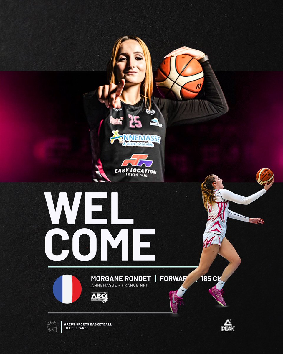 AreusSports's tweet photo. Areus Sports is proud to welcome forward Morgane Rondet to #TeamAreus! 🏀 🇫🇷  

#NewClient #Welcome #SkyIsTheLimit #TheJourney #ProBasketball #France #NF1 #Annemasse #Forward https://t.co/qz93d2qrV1