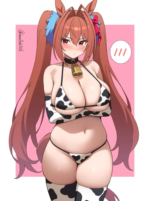 牛柄ビキニ姿が優等生すぎるダスカ②#ウマ娘 #ダイワスカーレット 