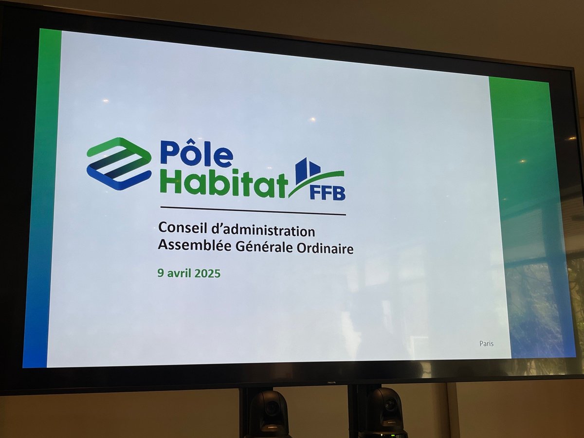 HabitatFFB's tweet image. [INSTANCES] Conseil d’Administration et Assemblée Générale Ordinaire du Pôle Habitat FFB, présidés par @Gregory_Monod 

Au programme :

✅   Approbation du Rapport d’Activité 2024 et des comptes de l’exercice 2024

✅ Point de conjoncture et d’actualités économiques

✅…