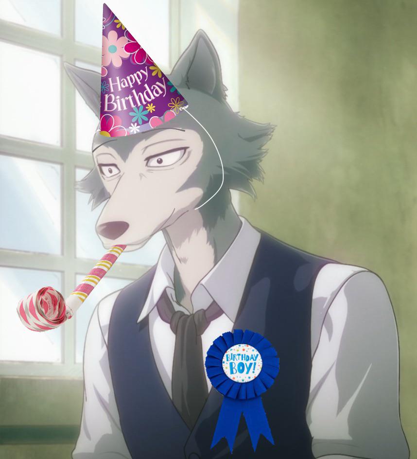 MegaFan2009's tweet photo. Happy birthday to my beautiful, silly, virgin and asshole #legoshi, everyone #beastarstwt loves you https://t.co/q7AiKApmCi
