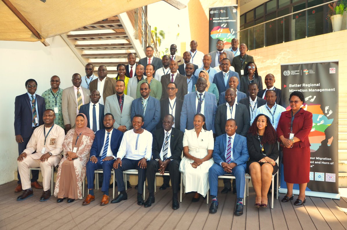 EHoALabourMig's tweet photo. Governments, employers, workers, & social partners from across #EHoA are gathering in 🇰🇪. The 3rd Labour Migration Advisory Group meeting isn't just reflecting on past achievements but also using dialogue to shape practical, rights-based solutions for labour migration governance. https://t.co/vIoK6bRVSf
