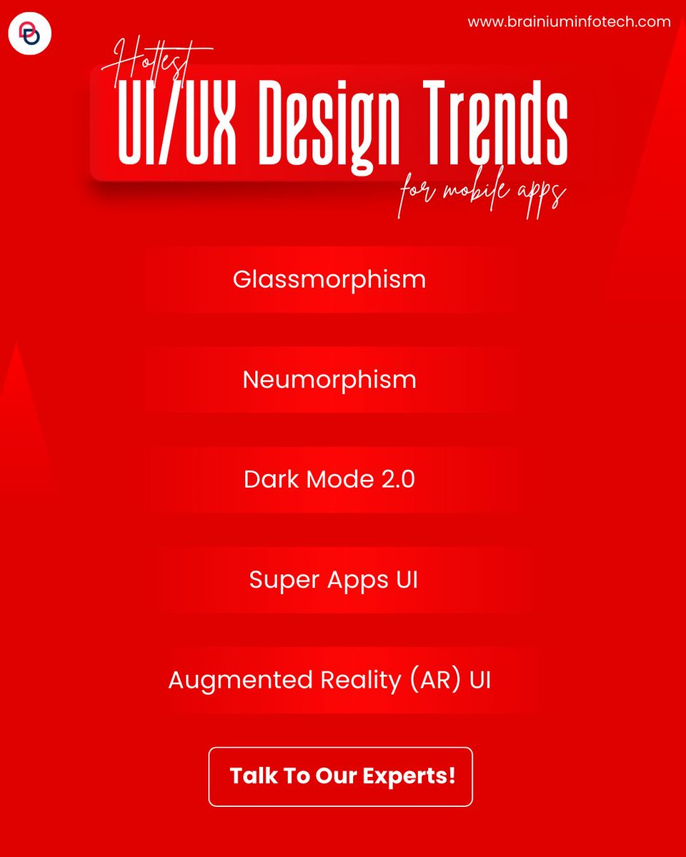 BrainiumIT's tweet image. The Future of #MobileApp Design is Here!

It’s all about looking sleek while also focusing on functionality. Get to know which style will suit your business best.

#ideateimplementsucceed #uxTrends