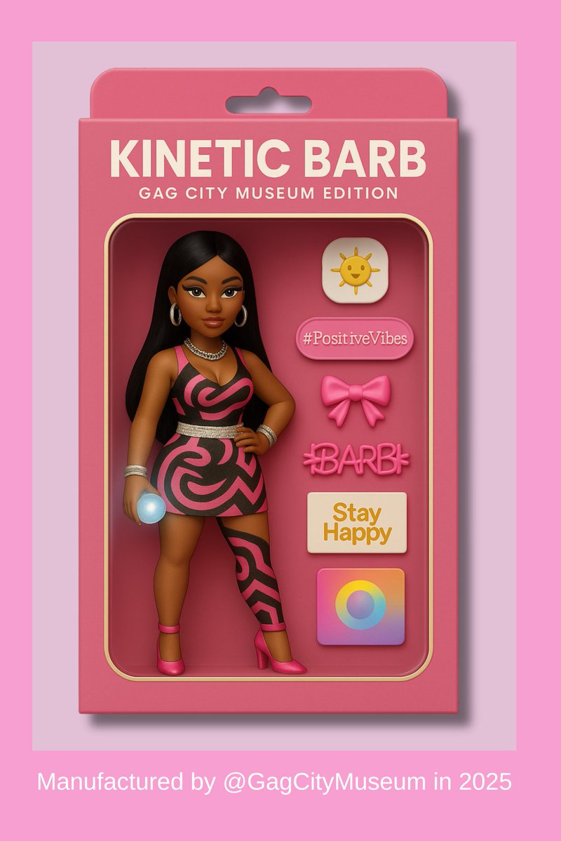 GagCityMuseum's tweet photo. She’s charged with style, powered by positivity. Kinetic Barb brings high-energy fashion to Gag City, and the Gag City Museum is proudly celebrating one iconic look at a time. #GagCityMuseum #KineticBarb #GagCity https://t.co/AGOOTB4nbt