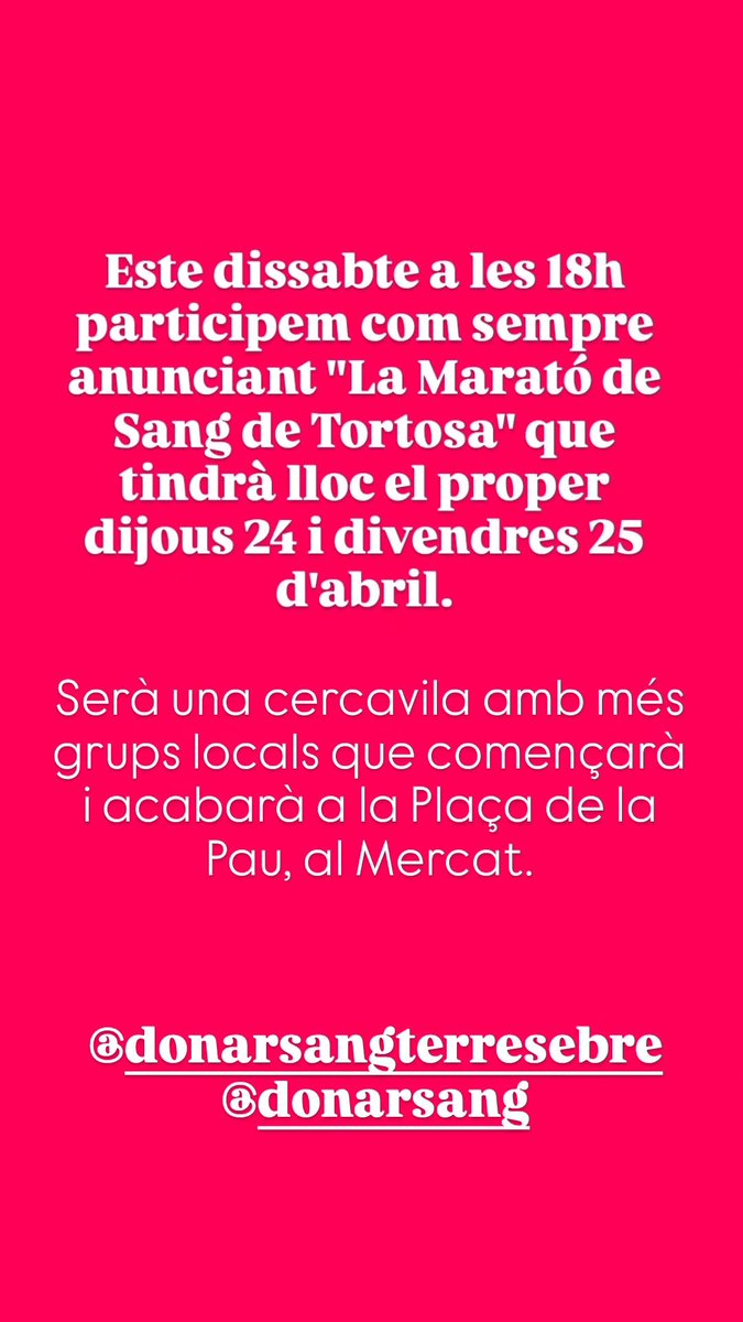 Este dissabte 📣💪🏻💙