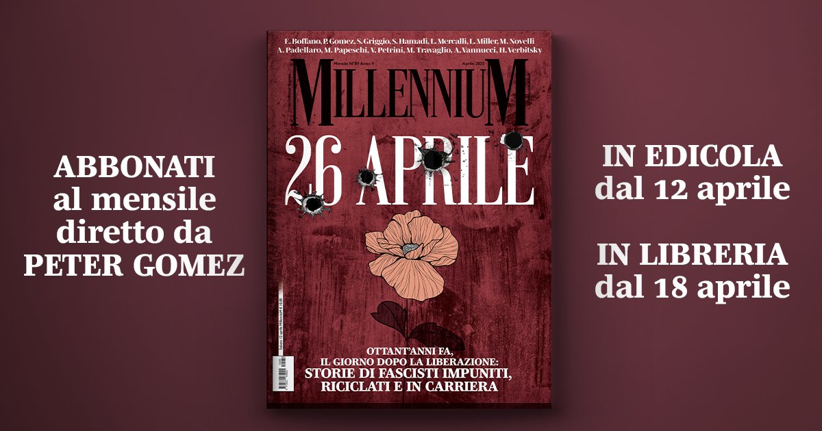 𝟮𝟲 𝗔𝗣𝗥𝗜𝗟𝗘
𝗢𝘁𝘁𝗮𝗻𝘁'𝗮𝗻𝗻𝗶 𝗳𝗮, 𝗶𝗹 𝗴𝗶𝗼𝗿𝗻𝗼 𝗱𝗼𝗽𝗼 𝗹𝗮 𝗟𝗶𝗯𝗲𝗿𝗮𝘇𝗶𝗼𝗻𝗲, 𝘀𝘁𝗼𝗿𝗶𝗲 𝗱𝗶 𝗳𝗮𝘀𝗰𝗶𝘀𝘁𝗶 𝗶𝗺𝗽𝘂𝗻𝗶𝘁𝗶, 𝗿𝗶𝗰𝗶𝗰𝗹𝗮𝘁𝗶 𝗲 𝗶𝗻 𝗰𝗮𝗿𝗿𝗶𝗲𝗿𝗮
Su 200 mila dipendenti del Regime messi sotto accusa, solo 738 furono condannati.
