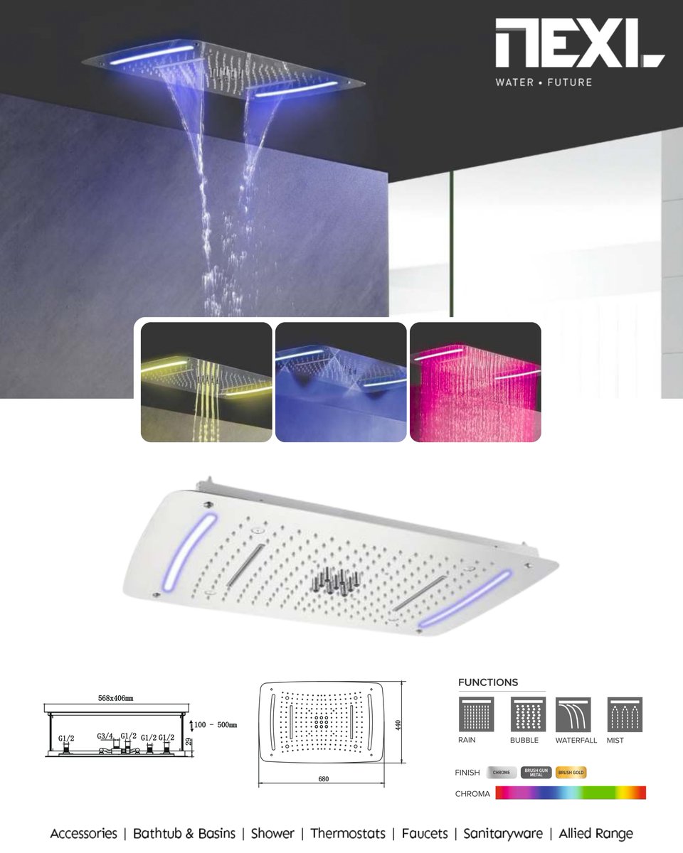 NexlOfficial's tweet image. Experience Luxury, Every Drop Counts!

📍 Visit us today!
111, Sun Orbit, Rajpath Rangoli Road, 
PRL Colony, SBR, Ahmedabad.

📞 Call/WhatsApp: +91 70435 42177

🌐 Discover more at nexl.in
.
.
.
#Shower #LEDShower #ModernBathrooms #BathroomDesign #NEXL