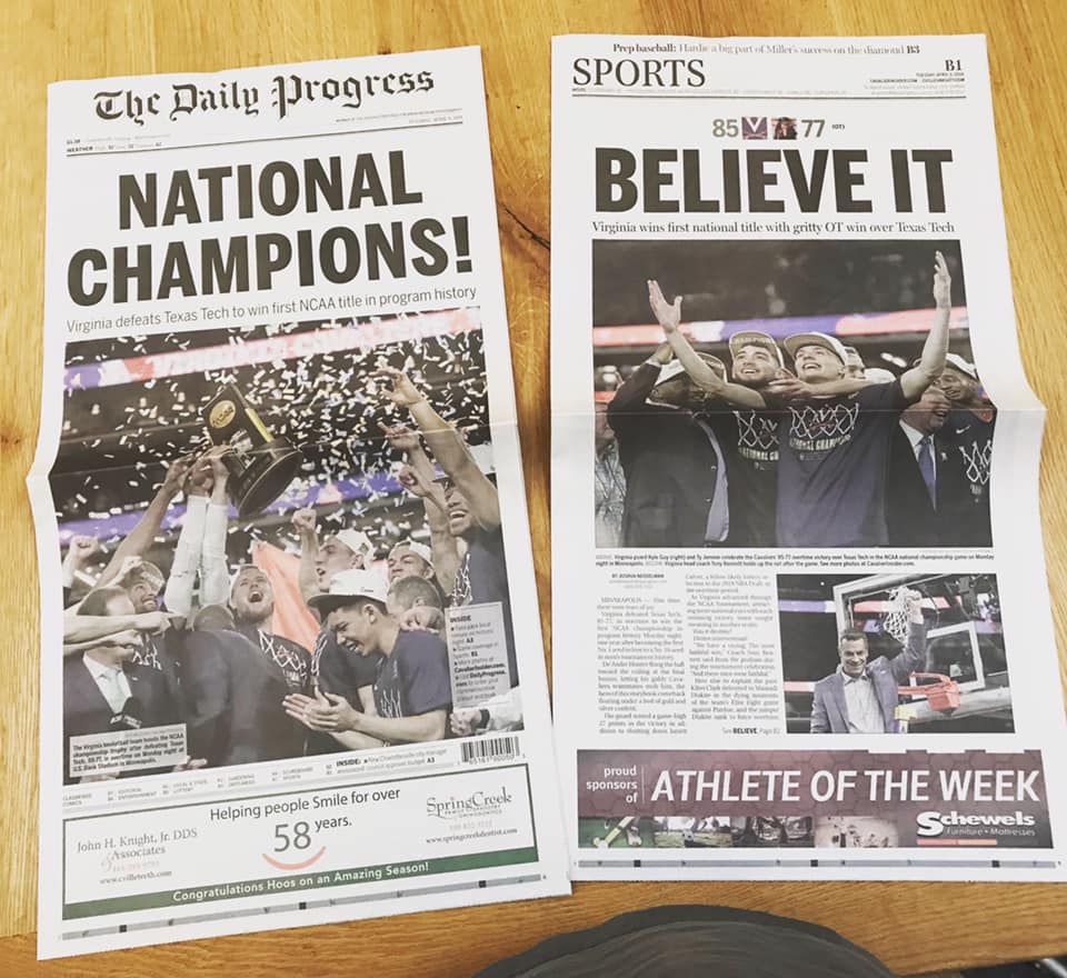 The @dailyprogress six years ago today.