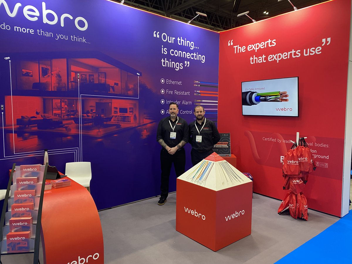 Webrocables's tweet image. It&apos;s day 2 at #TheSecurityEvent. Drop by to meet the Webro team on stand M85 in Hall 5 at the #NECBirmingham to see our latest cable solutions. Options include Access Control cables, Alarm cables, Cat 6/6A cables, and Coax cables . Come and join us and see what we have to offer.
