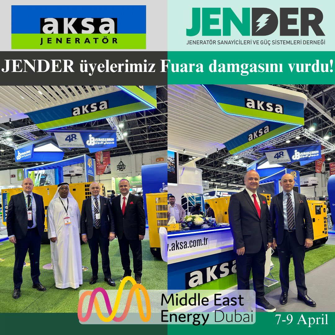 JENDER_TR's tweet photo. @aksapowergen 
07-09 Nisan 2025 | Dubai – BAE
Middle East Energy Fuarı’nda Türkiye Rüzgârı Esti!

Türk Jeneratör ve Güç Sistemleri sektörü, dünyanın önde gelen enerji fuarlarından biri olan Middle East Energy 2025’te adından söz ettirdi.
#JENDER #MiddleEastEnergy #EnerjiFuarı https://t.co/7X1mEiBJs8