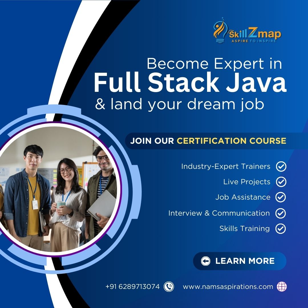 skillZmap's tweet image. 💻 Become a Full Stack Java Pro! 🚀
Join our Certification Course and take the first step towards your dream job!
📞 Call: +91 6289713074
🌐 Visit: namsaspirations.com
👉 Don’t wait—Skill Up &amp;amp; Stand Out with SkillZmap!
#SkillZmap #FullStackJava #JavaCertification #JobReady