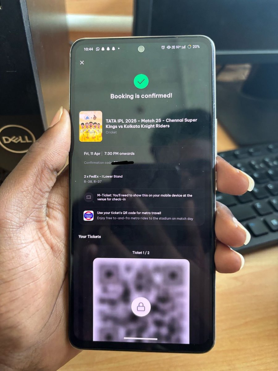 naveenkumar_008's tweet photo. Selling for best price
DM fast asap
#CSKvsKKR #csktickets #IPL2025 #ipl2025openingceremony #ipltickets #Dhoni https://t.co/KCLzD5SMKT