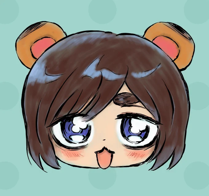 まだあきまん先生の偉大さをわかってなかった頃に「アイコン描いて下さい!」って畏れ多くも言ってしまったのですが、今回なんとイラスト交換で描いてくださいました✧◝(*'꒳`*)◜✧˖ かわいい!