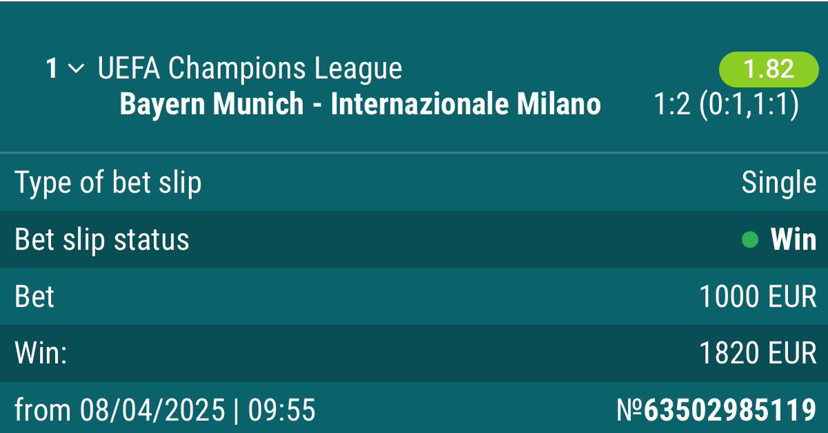 We hit 🎯 the bet we shared on X 😉.

Only Real Madrid and its 0 clear chances avoided the 2/2 ✅ yesterday. 

Today we got another top bet 🤩.

Like, comment and retweet this post and I will share it to you over DM 🤝. Do not forget to follow us so I can write you 👌