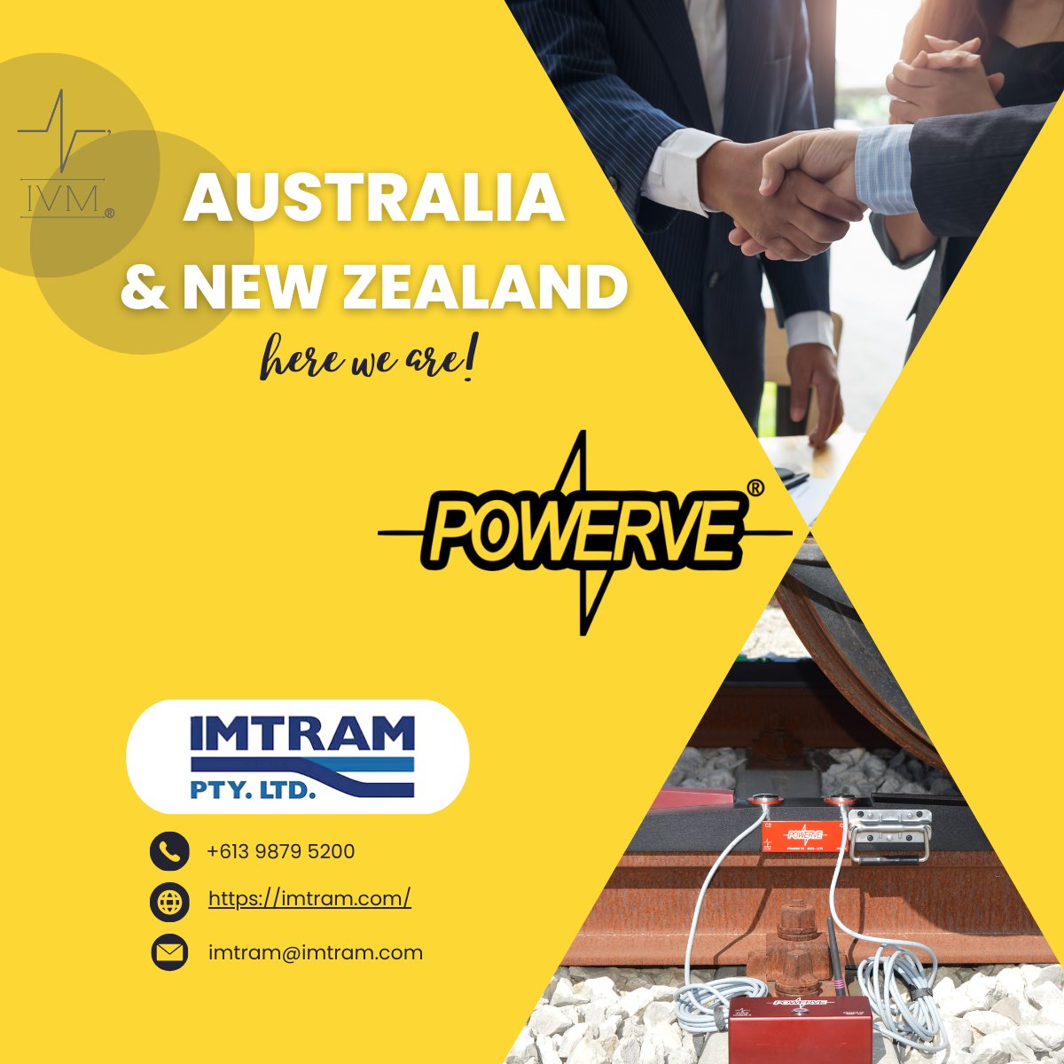 Ivm_tech's tweet photo. @IMTRAMPL is now our official representative in Australia&amp;New Zealand!
We aim to empower Australian potential customers through more accurate measurements using POWERVE, 𝐚 𝐫𝐞𝐥𝐢𝐚𝐛𝐥𝐞 𝐚𝐧𝐝 𝐞𝐟𝐟𝐢𝐜𝐢𝐞𝐧𝐭 𝐬𝐨𝐥𝐮𝐭𝐢𝐨𝐧. 
Thank you Sonia and IMTRAM team. Go ahead💪 https://t.co/5bxKkwFh2B
