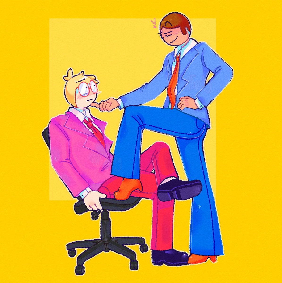 Why flirting at work ?.. #dnb #daveandbambi #daveandbambifanart