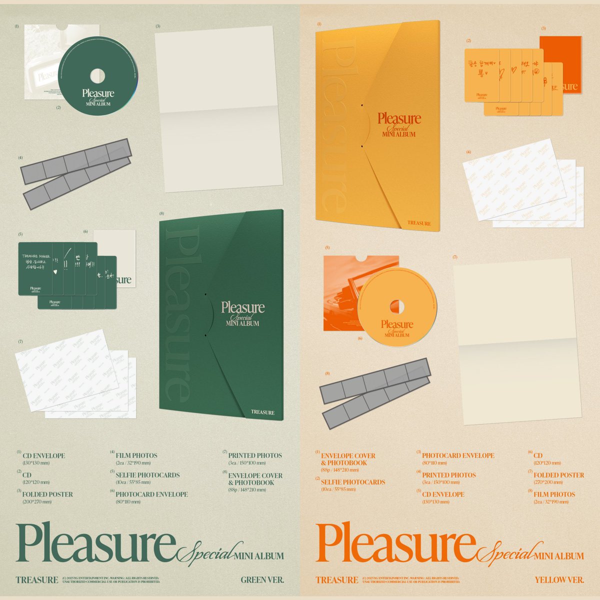 yangdojake's tweet photo. DISCOUNTED !!트레저 treasure pleasure 스페셜 미니 앨범 플레저 미개봉 앨범 대량 판매 양도 

80 yellow
80 green
minimum 20 sets 
0.5 each set 

SELL⭕️
SEALED ⭕️ https://t.co/XTqcp3NcO4