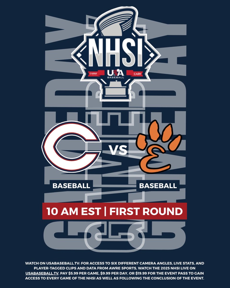 Gameday! <a href="/USABaseEvents/">USA Baseball Events</a> 

Columbus vs <a href="/EvilleTigerBB/">Edwardsville HS Tigers Baseball</a> 

10am EST / 9am CT

How to follow:

AWRE: usabaseball.awre.tv/channel/e24439

GameChanger: web.gc.com/organizations/…

#USABaseEvent #NHSI2025