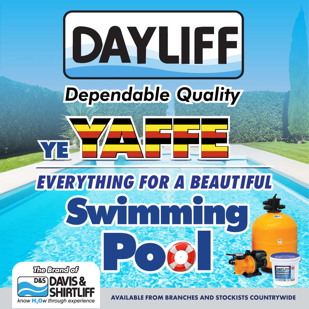 DayliffUG's tweet photo. Make your pool beautiful and easy to maintain with #Dayliff Swimming Pool Solutions from Davis & Shirtliff.
Everything you need, from pumps and filters to lights and cleaning systems. Affordable, dependable quality.
#YeYaffe
Visit https://t.co/cXid6ZRQFy to learn more. https://t.co/Iv1csEmVK4
