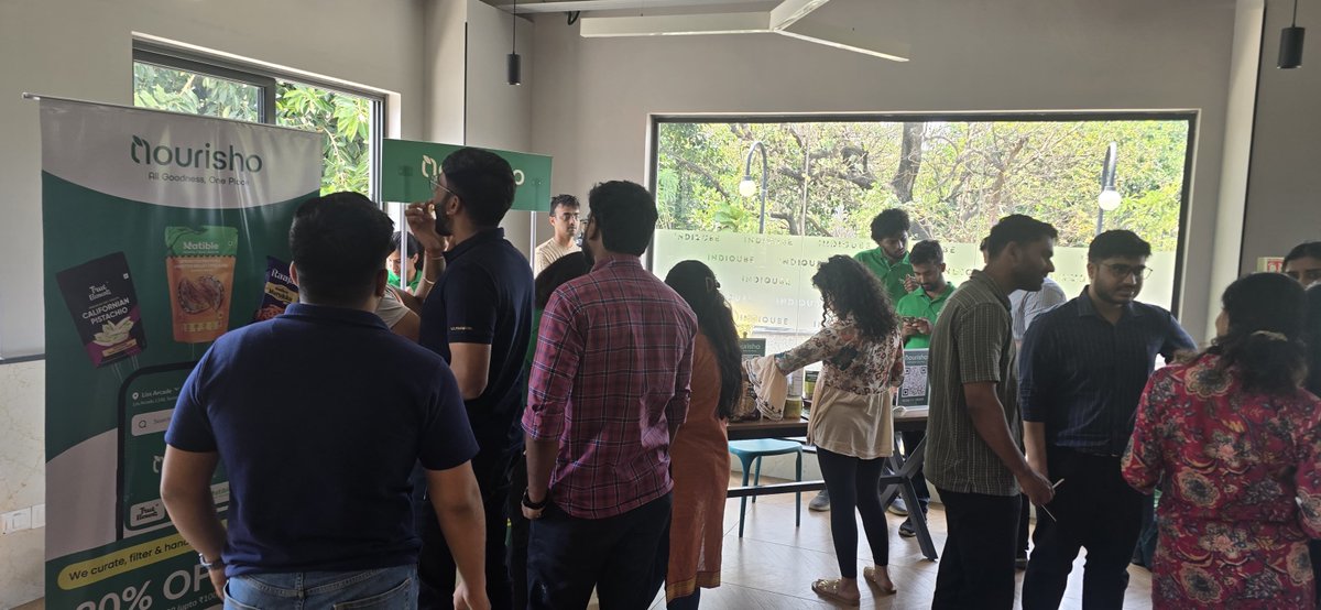 nourishoIndia's tweet photo. Had a blast setting up our Nourisho stall at the Netcore office!
Engaging with their amazing team + product sampling = a perfect day!

#Nourisho #HealthySnacking #Netcore #OnGroundActivation https://t.co/OpUQ8Fc2AD