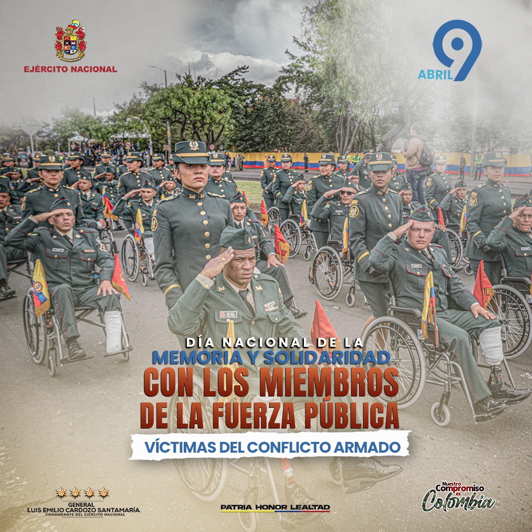 COMANDANTE_EJC's tweet photo. Hoy, en el Día Nacional de la Memoria y Solidaridad con los Miembros de la Fuerza Pública Víctimas del Conflicto Armado, rendimos homenaje a nuestros soldados y sus familias, quienes han sufrido en carne propia las consecuencias del conflicto.

La memoria es el camino hacia la verdad, la justicia y la no repetición.

Reafirmamos nuestro compromiso con su dignificación y con la construcción de una Colombia en paz.

#PatriaHonorLealtad #NuestroCompromisoEs🇨🇴