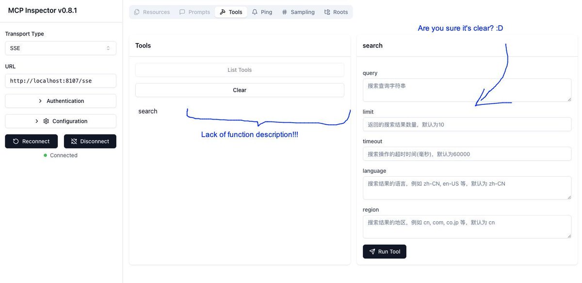 greg_appga's tweet image. Using the #MCP server does not mean that the model will use it in the expected way 🤔  The key is to correctly describe the functions and their parameters! #ModelContextProtocol