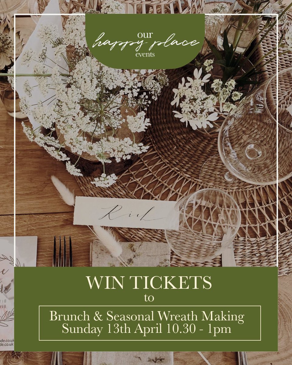 Win Two Tickets to Our Seasonal Wreath Making &amp; Brunch at Neptune, York.

This Sunday, we’re gathering for a morning of flowers, feasting and good company with Neptune York, and you could be joining us.
Win through Instagram here instagram.com/ourhappyplace_…
