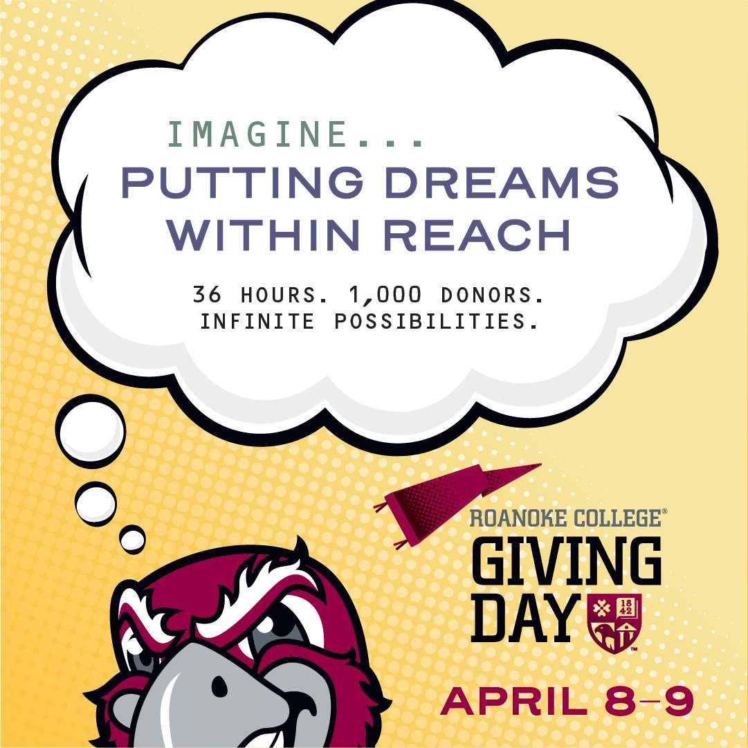 Rise and Shine Maroons! ☀ New day, new impact! Let's put dreams within reach and unlock potential for our students! Give today: givecampus.com/zk76hr

#RoanokeCollege