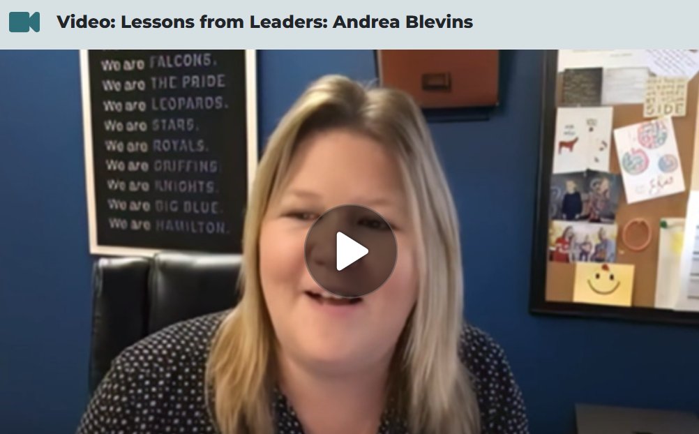 🎥New: Leaders From Leaders Video Series🎥

Hear from Andrea Blevins from <a href="/Hamilton_CSD/">Hamilton City School District</a> as she shares insights on building a strong, student-centered culture, the power of collaboration &amp; how leaders can inspire lasting change.

Watch now &amp; get inspired👉ow.ly/h5g350VvZ0O
