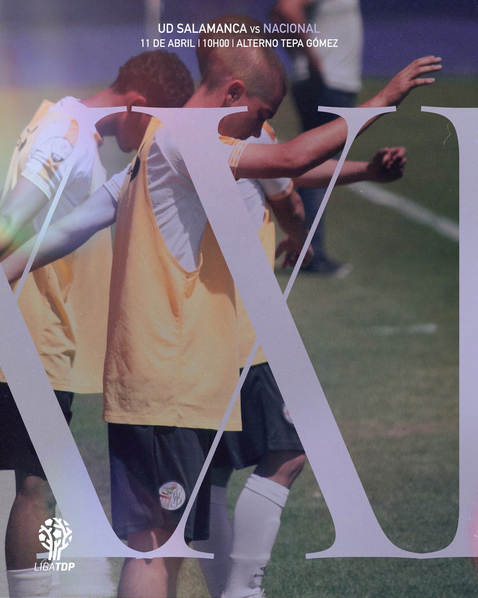 #UDSalamanca | ⚽ 𝐉𝐎𝐑𝐍𝐀𝐃𝐀 ⿢⿠

¡Horario 𝐜𝐨𝐧𝐟𝐢𝐫𝐦𝐚𝐝𝐨! ✅

📆 11 de Abril
⏰ 10:00 🇲🇽 | 18:00 🇪🇸
🆚 Nacional 
🏟 Tepa Gómez (Alterna) 

🏳 #CRE100DO 🏴